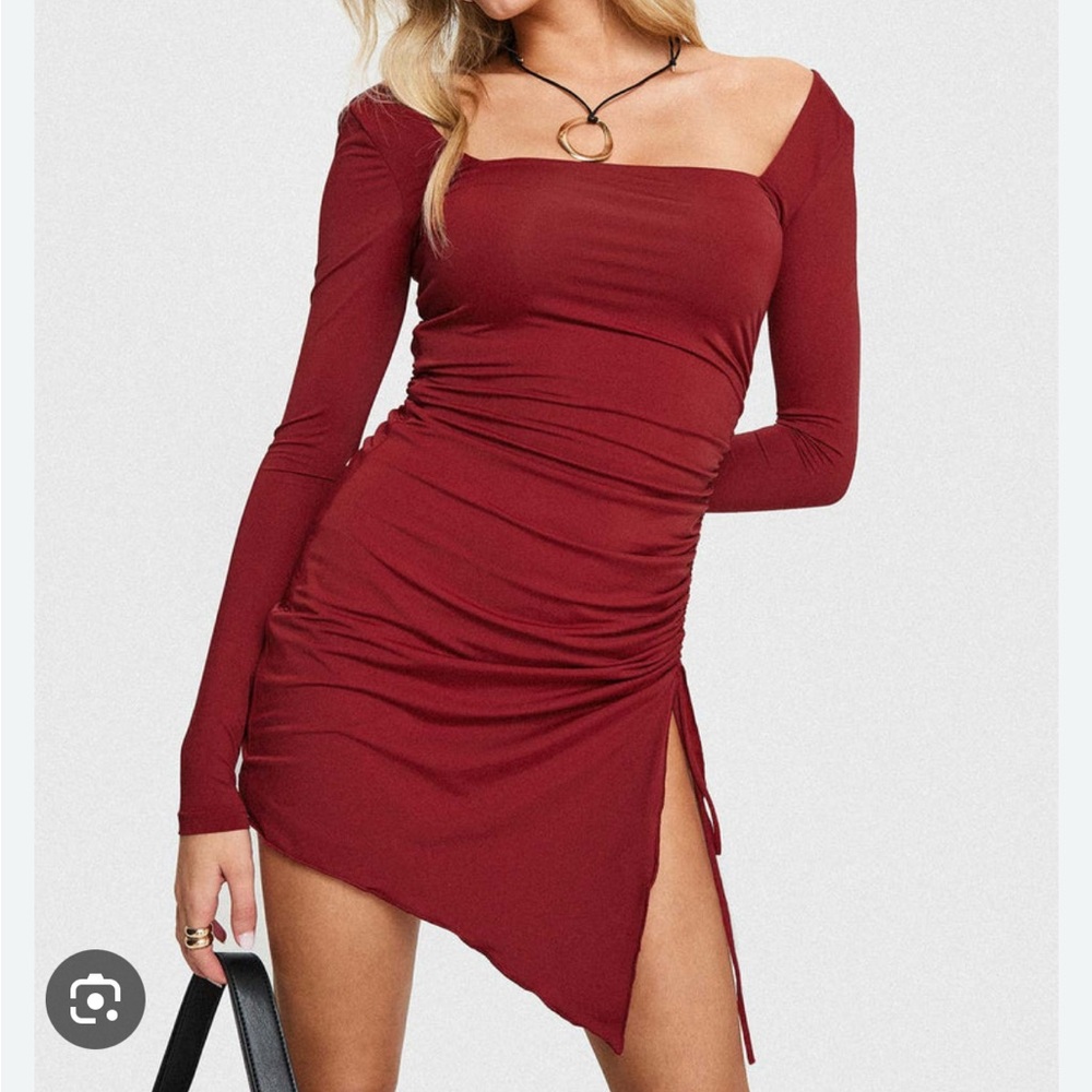 Princess Polly Red Long Sleeve Dress Size S NWT